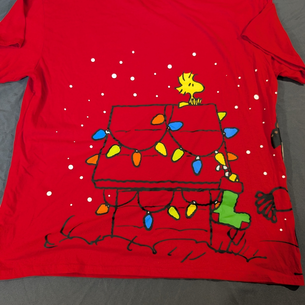 Peanuts Red Cotton Blend Shirt - Picture 3 of 3